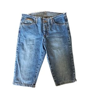 Vintage Y2k LEI Denim Raw Hem Bermuda Shorts Size 7